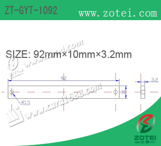 UHF PCB RFID metal tag:ZT-GYT-1092
