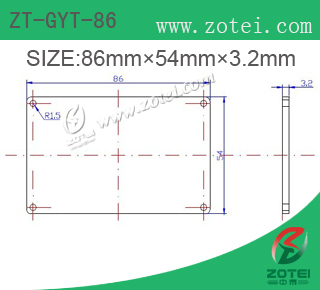 UHF PCB RFID metal tag:ZT-GYT-86