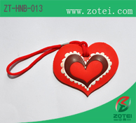 soft PVC key tag (heart-shaped)