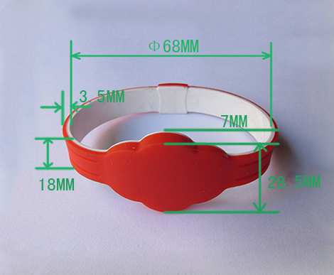 RFID Plum blossom shape silicone wristband