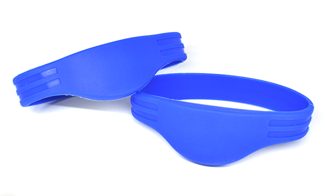 Double Groove Half Round RFID Silicone Wristband