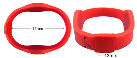 RFID two chips silicone wristband