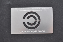 stainless card + laser carving