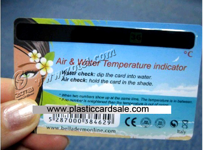 water temperature testing card